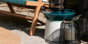 Bout de canapé en céramique CHAI